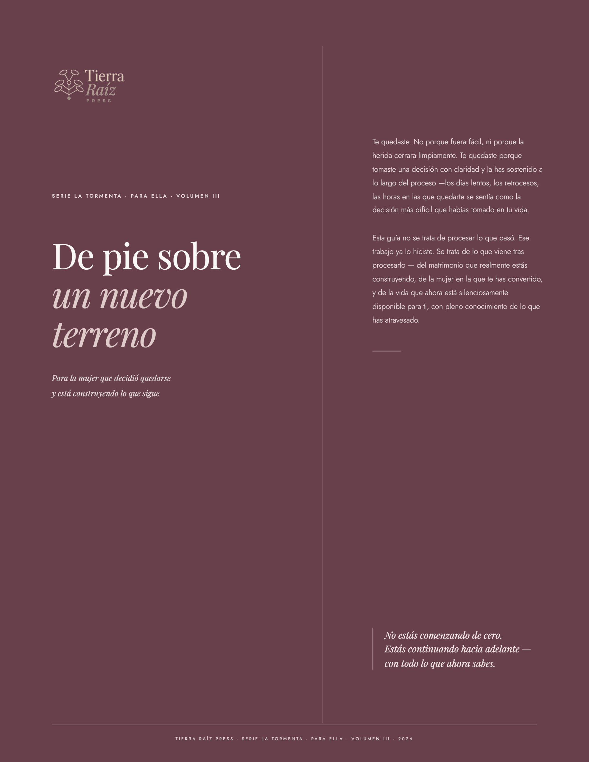 De pie sobre un nuevo terreno